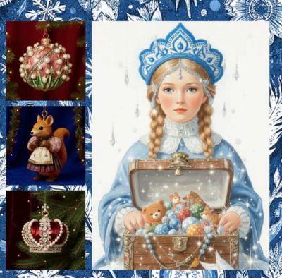 Магазин новогодних игрушек: образный ряд, айдентика, дизайн игрушек. Групповой проект.