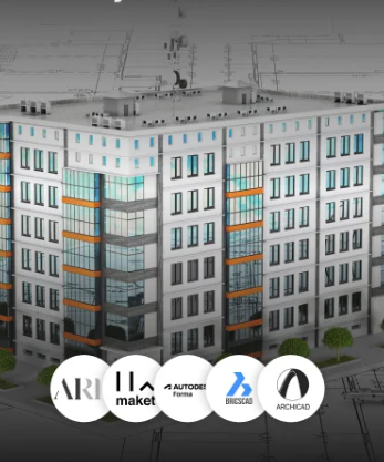 3D-модель здания с учётом ТЭП